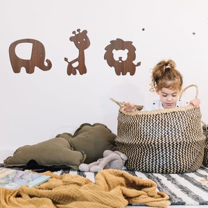 Safari Trio Wall Nursery Decor, Children room decor, Safari Nursery Wall Decor, Baby Shower Gift, Animals, Nursery Wooden Wall Art