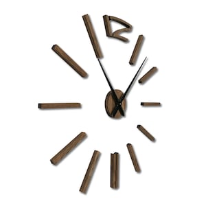 Big Effect Wall Clock Wooden Wall Clock Silent Large Desing Clock Diameter Minimalist Oak Wood Clock Oversized 3D Wall Modern Clock DIY 3072