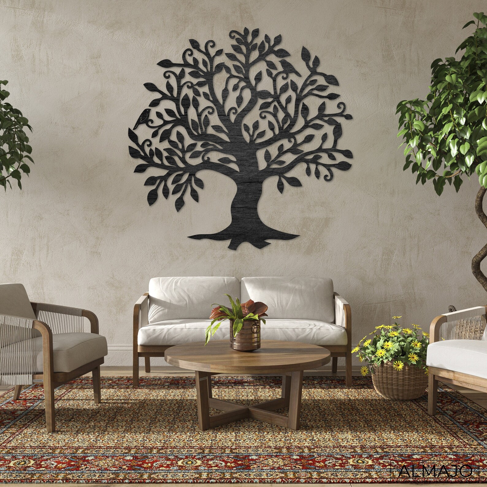 Branches Tree Wall Decor Wood Wall Art Wooden Decoration Etsy