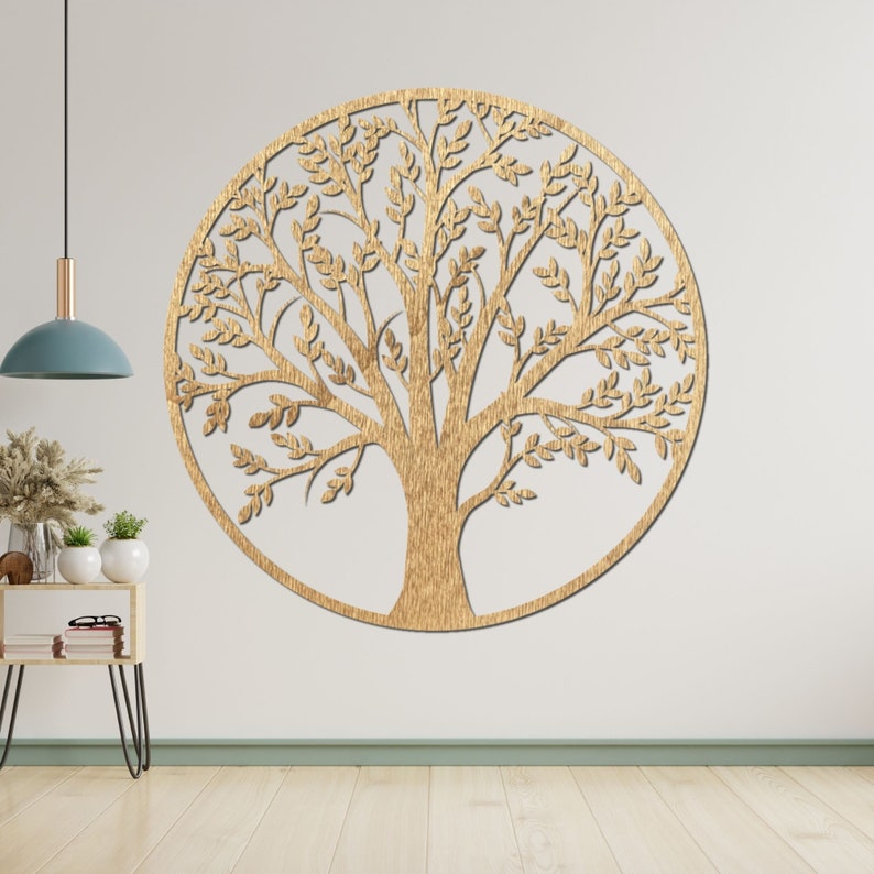 Mandala ad albero / Arte da parete / Decorazione in legno / Mandala grande / Appeso a parete / Decorazione in legno / Albero geometrico / Regalo per lei Amber