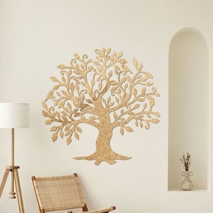 Décoration murale d'arbre branches Décoration murale en bois Décoration en bois Arbre de vie Arbre en bois Décoration d'intérieur Peindre sur un mur en bois Amber