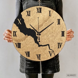 Nordic Style Wooden Wall Clocks for Home Decor, Wood Type Wall Clock Quartz Modern Design, Wall Hangings, Home decor wall clocks