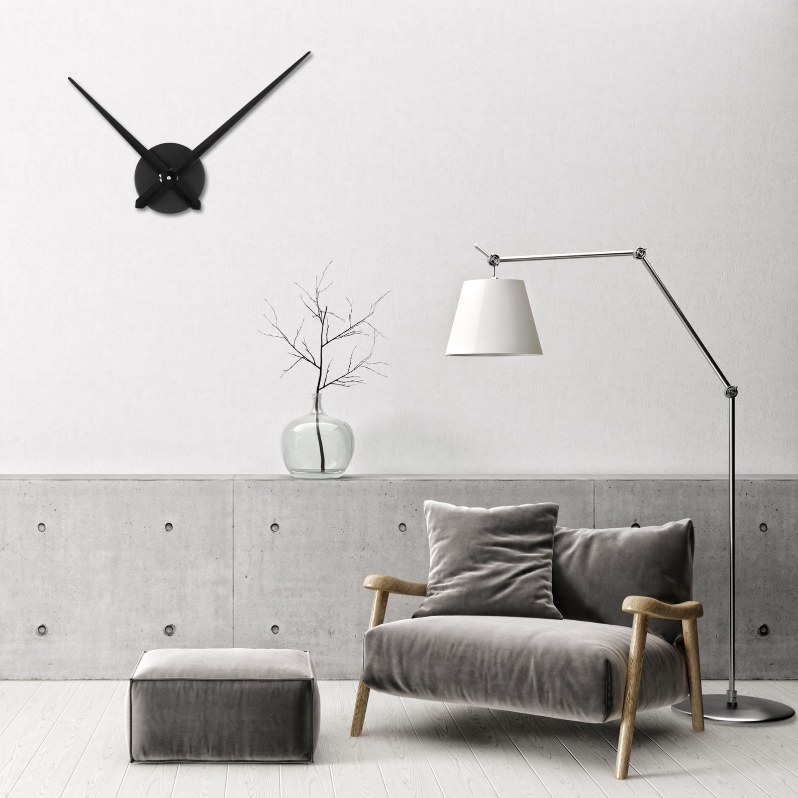 Large Metal Wall Clock Hands Set: Silent Quartz Movement - Etsy