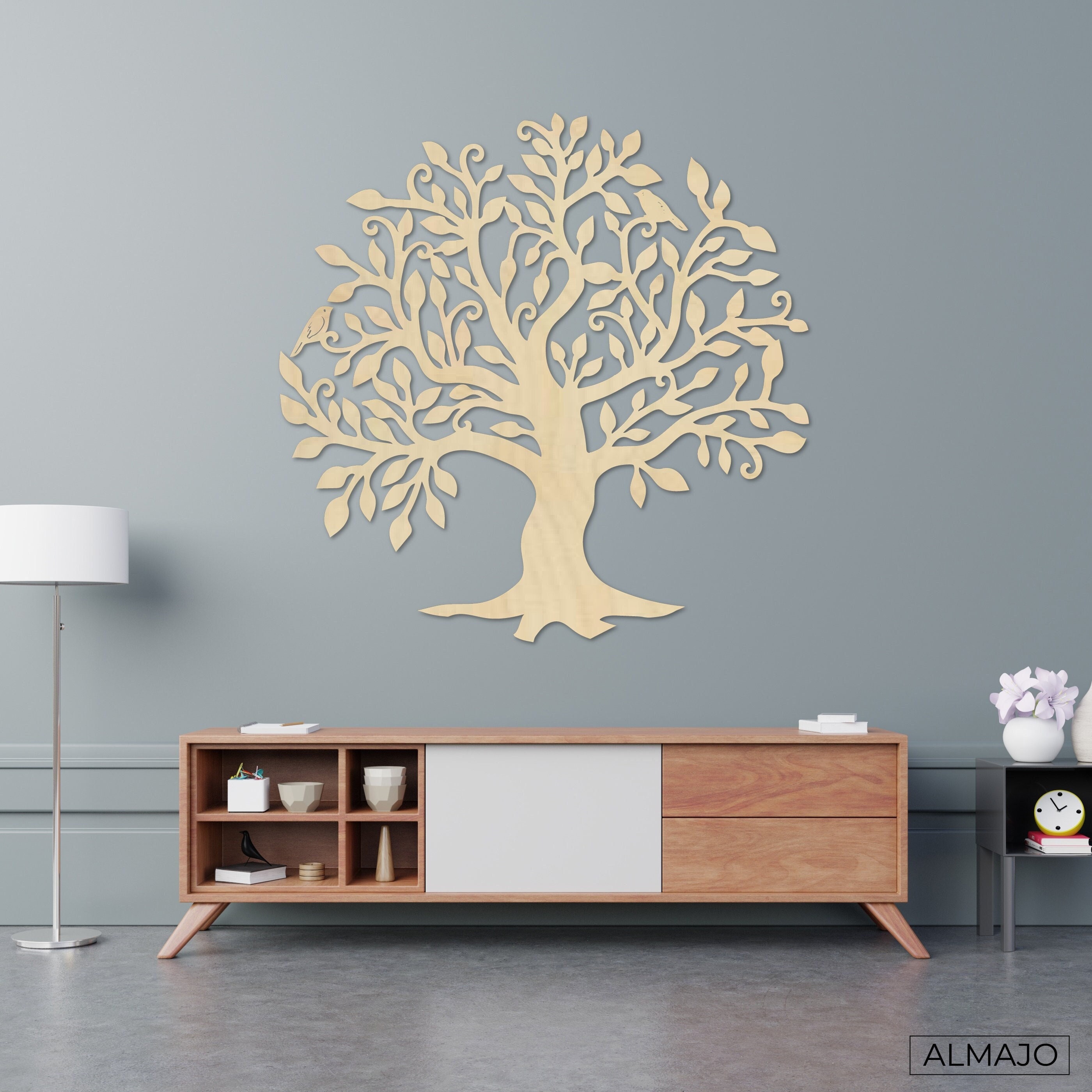 Branches Tree Wall Decor Wood Wall Art Wooden Decoration Etsy