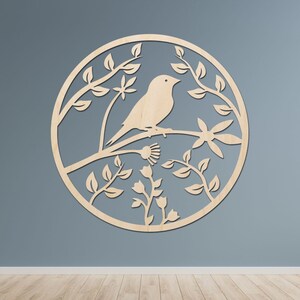 Holzwand Mandala Zuhause Wandbehang Dekor Vogelnest Design aus Holz Eleganz und natürliche Schönheit für Ihren Wohnraum Natural