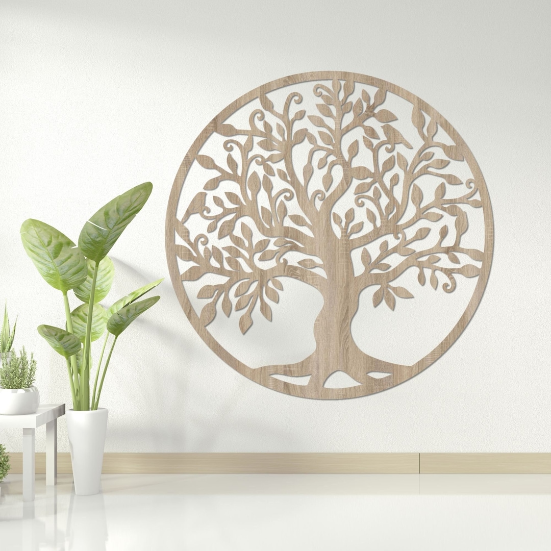 Wood Tree of Life Wall Decor: HDF Wooden Wall Art - Etsy
