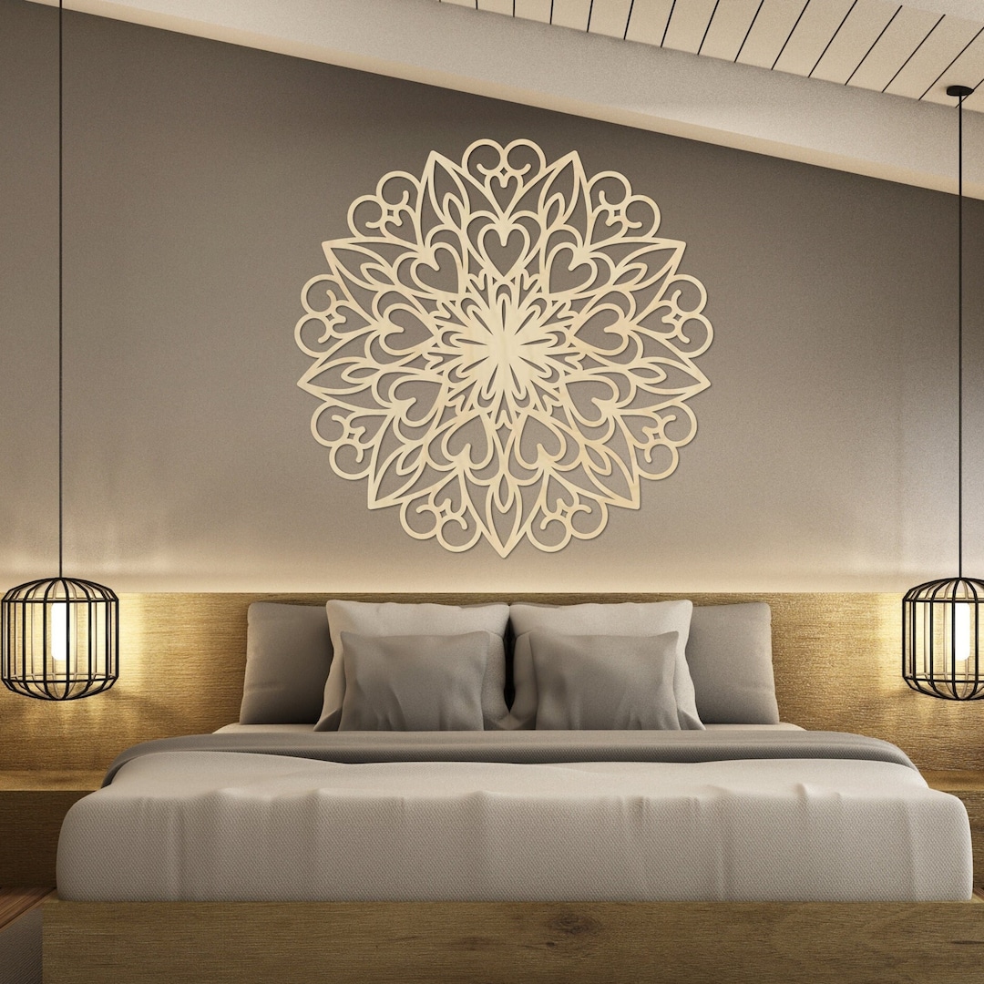 Flower Mandala | Wall Art | Wooden Decoration | Large Mandala | Wall