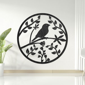 Holzwand Mandala Zuhause Wandbehang Dekor Vogelnest Design aus Holz Eleganz und natürliche Schönheit für Ihren Wohnraum Black