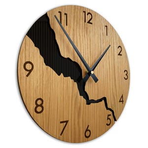 Unique Wooden Wall Clock, Timeless Elegance, Vintage Wooden Clock, Handmade, Handcrafted Oak Wall Clock,  Living Room, Beautifully Designed
