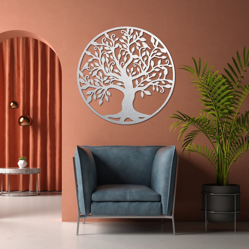 Life Tree Wall Decor Wood Wall Art Wooden decoration Tree of life Wood tree Home Decoration Painting on a wood wall Decor image 6