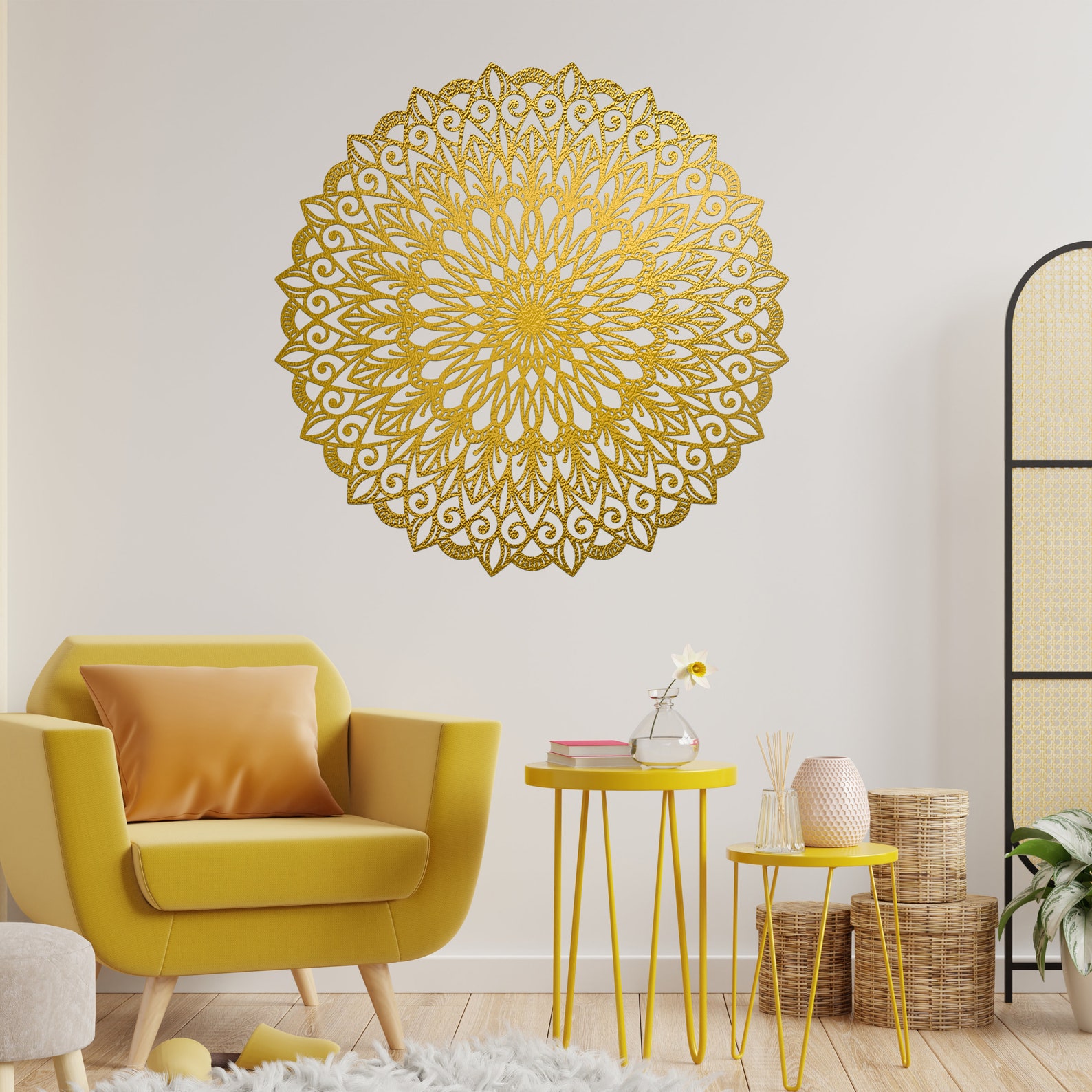 Elegant Wooden Mandala Wood Wall Art Decor Flower Interior - Etsy