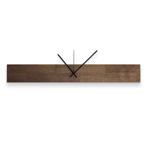 Minimalist Wooden Wall Clock – Handmade from Solid Oak – Scandinavian Modern Design – Sleek Natural Decor for Home, Office, Unique Gift Idea