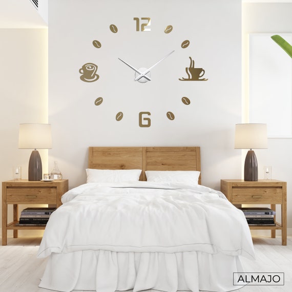 Hermoso Reloj De Pared Café P/ Comedor Cocina Hogar Original