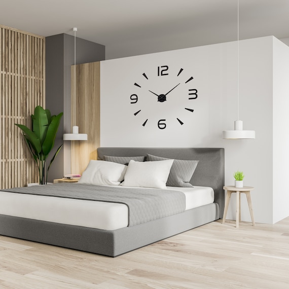 Reloj de pared grande pegatina de reloj de pared 3D decoraci n