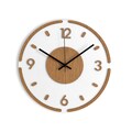 Modern Oak Wall Clock, Minimalist Wood Decor, Large Silent Timepiece product logo