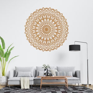 Elegant Wooden Mandala, Wood Wall Art Decor, Flower, Interior decoration, Mandala Wood Wall Art, Bedroom Wood Wall Panel Living Room Decor