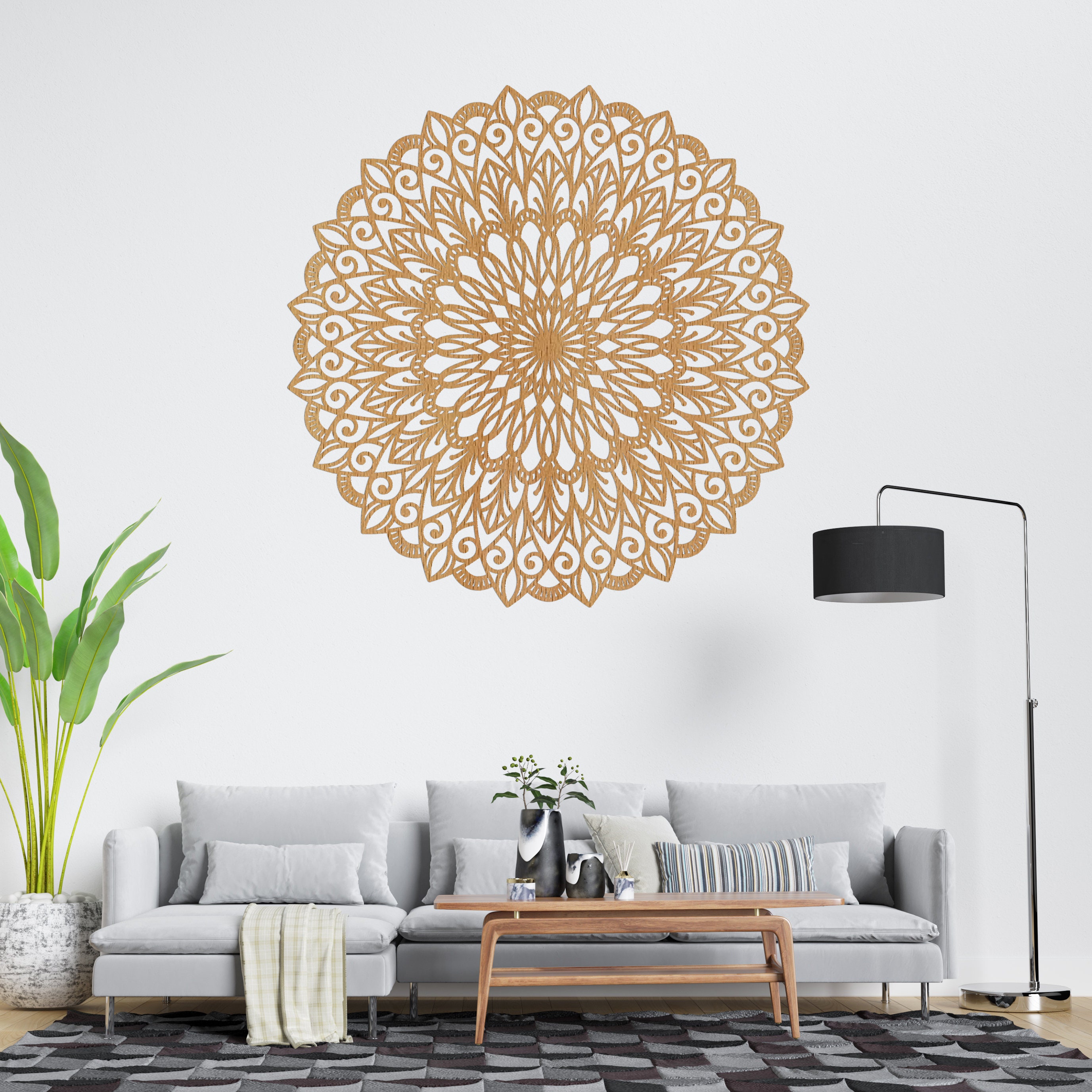 Decoración de pared de madera Mandala - Boisnature'l