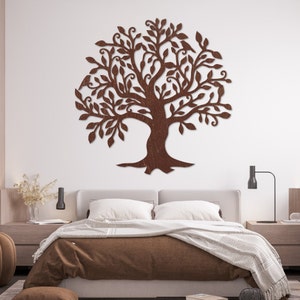 Décoration murale d'arbre branches Décoration murale en bois Décoration en bois Arbre de vie Arbre en bois Décoration d'intérieur Peindre sur un mur en bois Marron