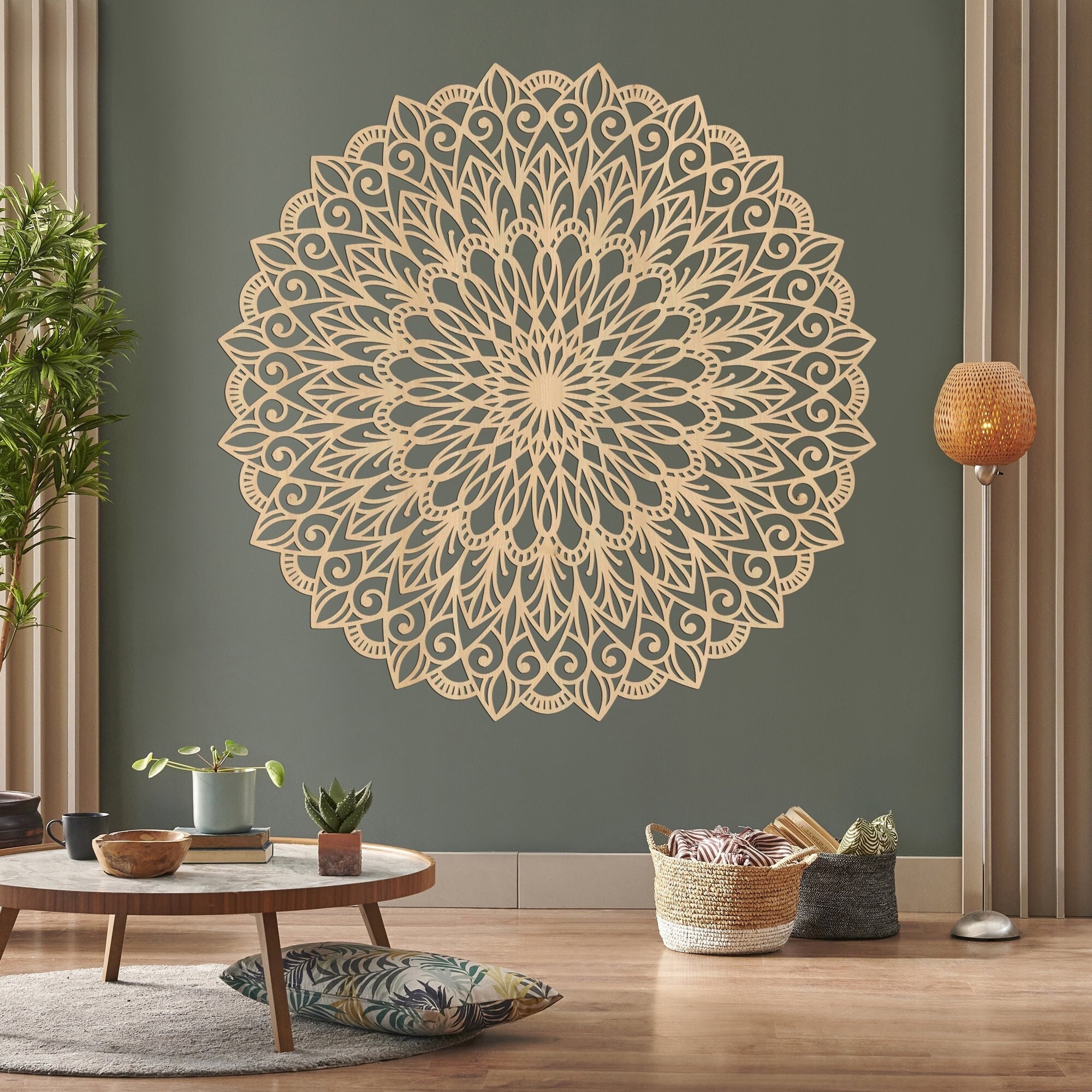 Elegant Wooden Mandala, Wood Wall Art Decor, Flower, Interior Decoration,  Mandala Wood Wall Art, Bedroom Wood Wall Panel Living Room Decor 