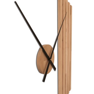 Horloge murale en bois, silencieuse, grand design, diamètre minimaliste, en bois de chêne, surdimensionnée, 3D, moderne, DIY image 8