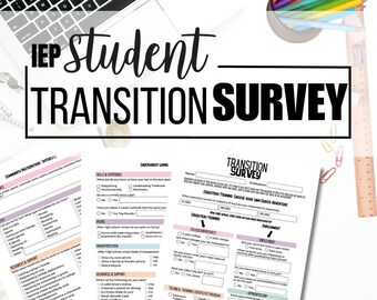 Student IEP Transition Plan Survey (Printable PDF)