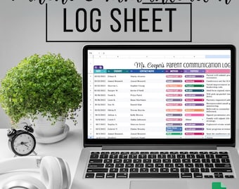 Teacher Communication Log | Editable Google Sheets | Parent Contact Tracker