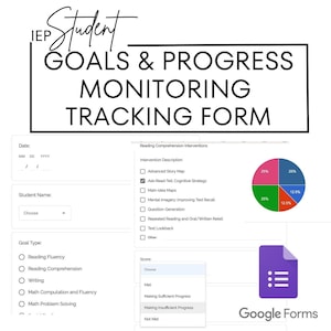 Easy IEP Goals & Progress Monitoring Tracking: Google Forms