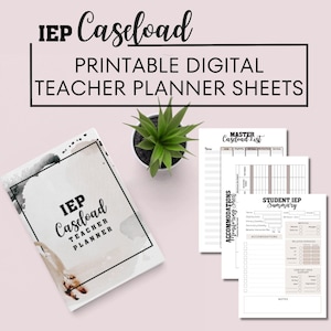 IEP Caseload Planner PDF | Digital Special Education Teacher Planner, Interactive PDF, Woodnotes