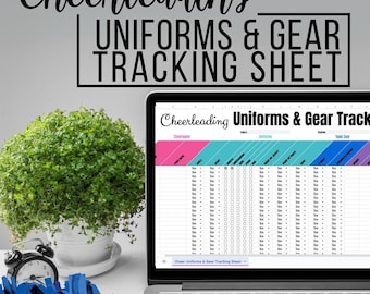 Cheerleading Uniform & Gear Tracker: Editable Google Sheets Template