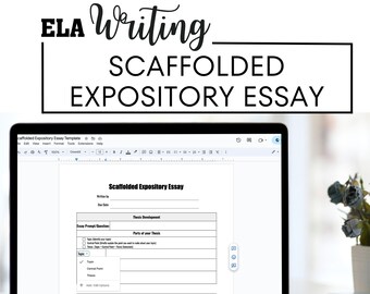 Scaffolded Expository Essay Template, Writing Supports, Graphic Organizer, Writing Accommodations, Writing Supports, Printable, Google Docs