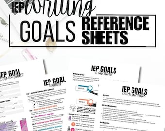 IEP Goals Quick Reference Guide: Special Education Teacher Resources (PDF Printable)