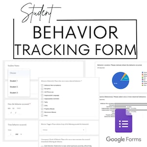 Formulier voor het volgen van leerlinggedrag voor IEP/FBA/BIP-voortgangsmonitoring
