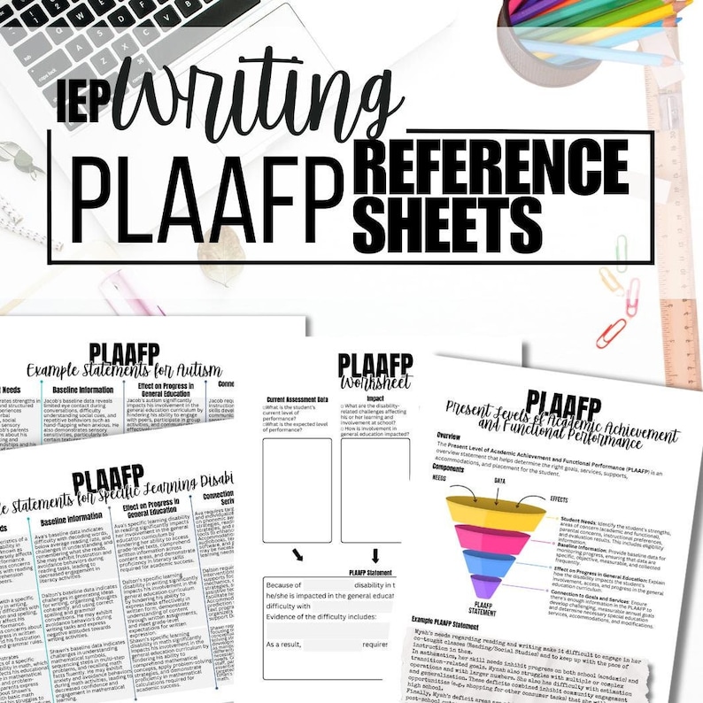 Plaafp Plan.pdf PLAAFP Reference Sheets: IEP Planning for Special Education (PDF ...