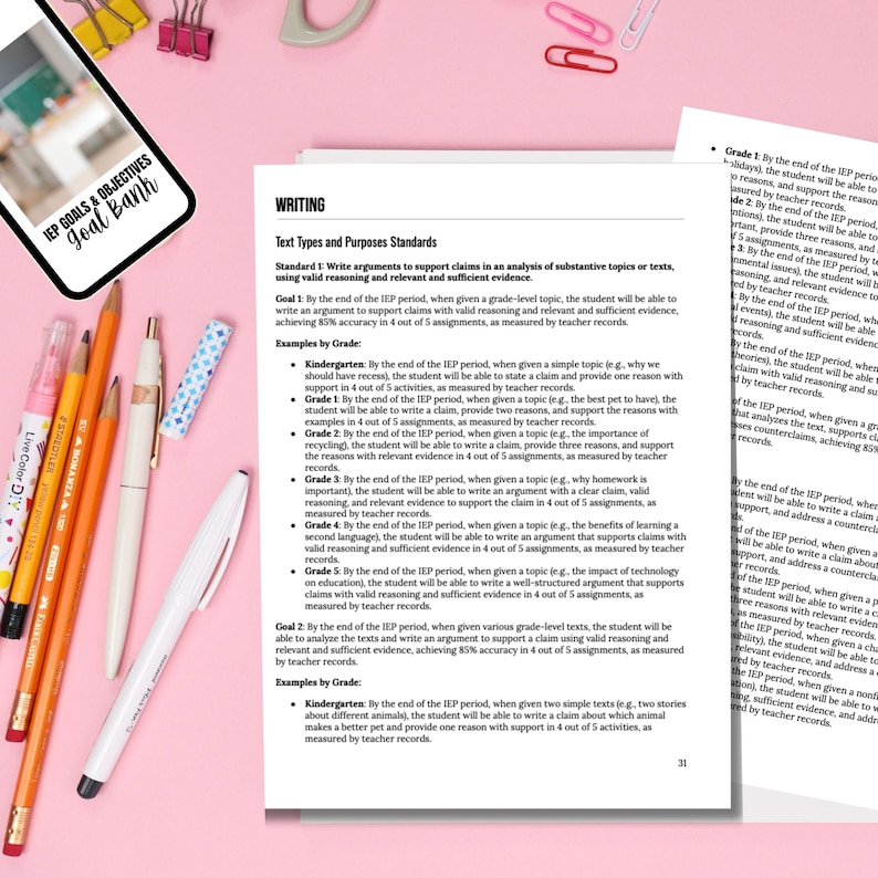 IEP Goals, Special Education, K-5 IEP, Reading Goals, Writing Goals, Math Goals, Elementary Education, Teacher Resources, Standards-Based Goals, Individualized Education Program, Special Ed Goals, Educational Tools, IEP Objectives, Teaching Materials
