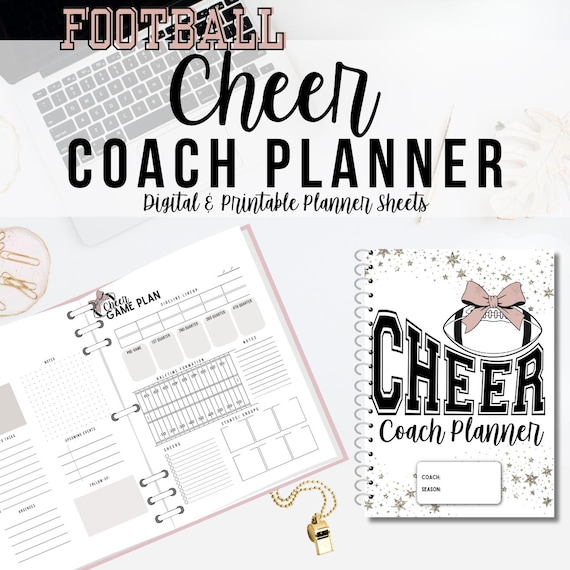 Football Cheer Coach Planner: Printable Planning Sheets PDF Digital Download
