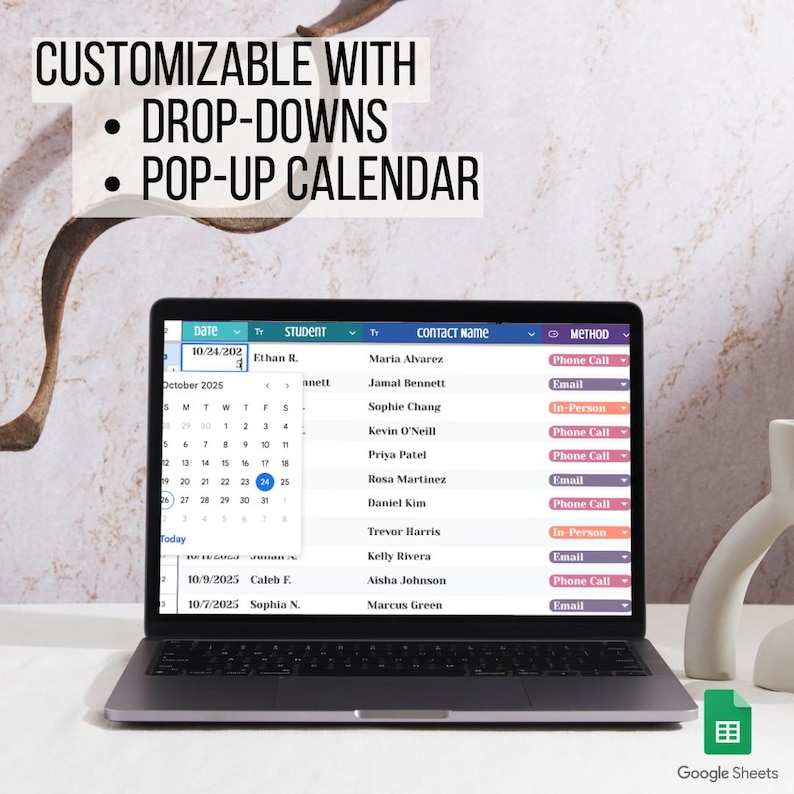 Teacher Communication Log | Editable Google Sheets | Parent Contact ...