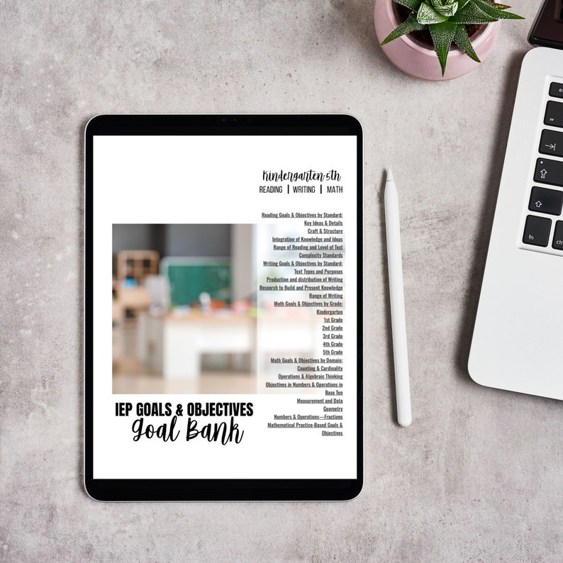 IEP Goals, Special Education, K-5 IEP, Reading Goals, Writing Goals, Math Goals, Elementary Education, Teacher Resources, Standards-Based Goals, Individualized Education Program, Special Ed Goals, Educational Tools, IEP Objectives, Teaching Materials