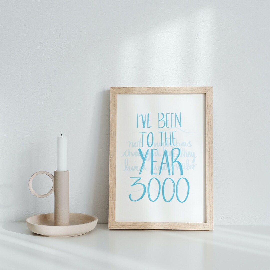 Busted Year 3000 Print Hand Drawn Lyric Print Year 3000 Busted Etsy UK