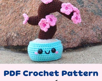 Cherry Blossom Bonsai Crochet Pattern: Amigurumi Tree (PDF Pattern)