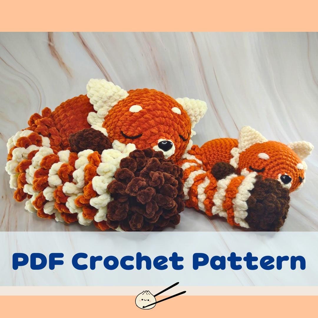 30 Red Panda Crochet Patterns for Adorable Handmade Gifts 22 Red Panda Crochet Pattern: Huan the Sleepy Amigurumi