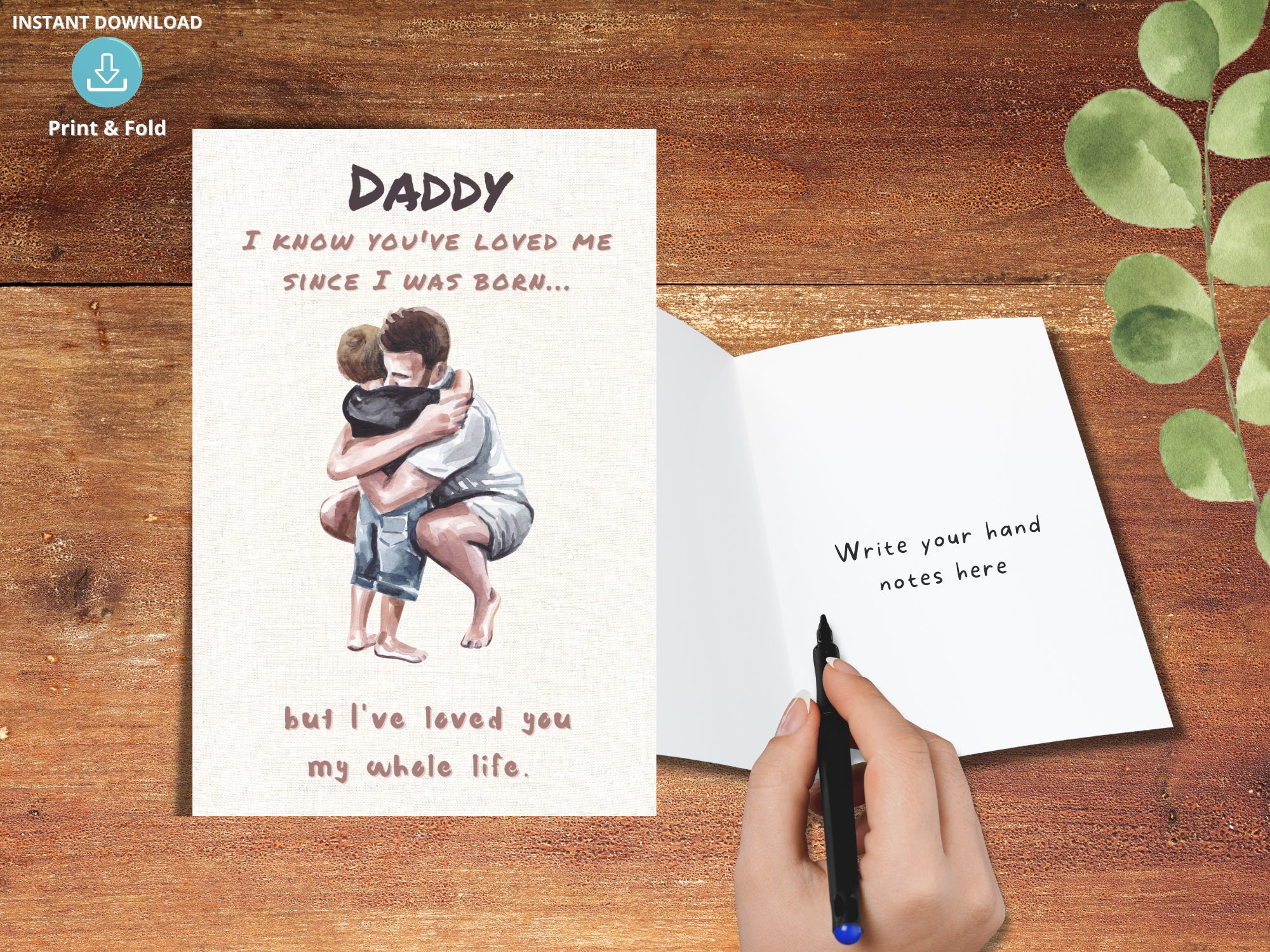 Dad Happy Birthday Card, Fathers Day Card for Dad, Daddy Loved You My ...