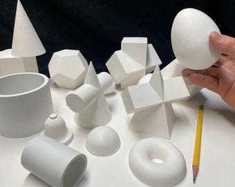 Plaster Geometric Shapes: Classic Drawing Set, Art Education