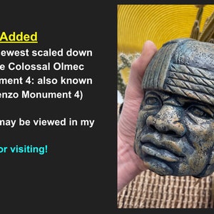 Olmec Head Sculpture Mexico Mexican art Olmec Small sculpture Educational reference Art Home decoration Unique gift image 10