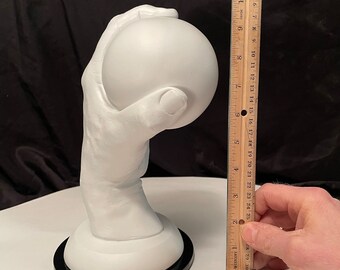 Vintage Plaster Hand Sculpture: Art Education Drawing Cast