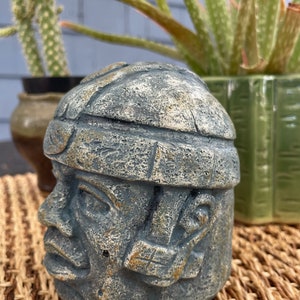 Olmec Head Sculpture Mexico Mexican art Olmec Small sculpture Educational reference Art Home decoration Unique gift image 3