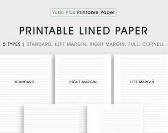 NEW! Printable Lined Pages / Lined Sheets / Lined Notes / Writing Paper / Bullet Journal Paper / Journal Pages. A4/A5/Letter/Letter Half PDF