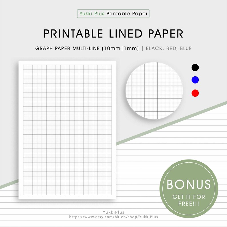 NEW! Printable Lined Pages / Lined Sheets / Lined Notes / Writing Paper ...