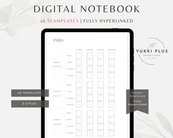 Digital Notebook, iPad Tablet, Notability, Noteshelf, Digital Notebook Goodnotes, Hyperlinked Tab Digital Digital Notebook for GoodNotes