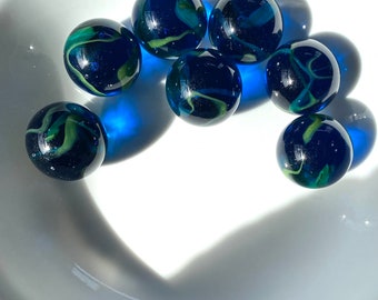 NEW GIANT "SPAGHETTI" MARBLES 2 x 35mm 1 & 3/8" 