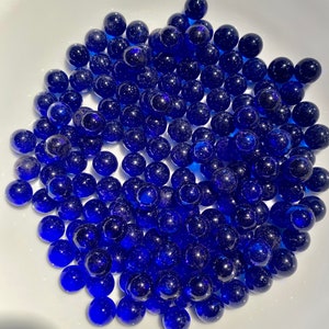Cobalt Blue Clear Marbles, 10, 15, or 25 Champion Clearie Purie 9/16 (14mm) Marbles, Crafts, Games, Weddings and Decor, New Collectible Mint
